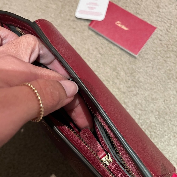 Cartier red leather clutch - Picture 2 of 6